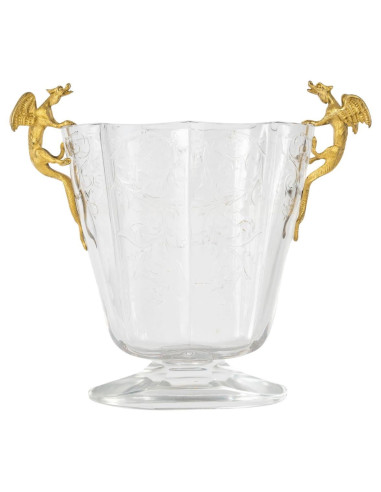 Cut crystal vase decorated with...