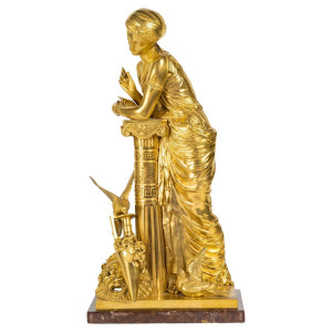 Gilt bronze sculpture of...