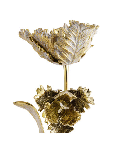 Tulip candlesticks in brass, marble...
