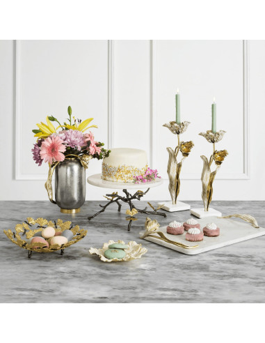 Tulp kandelaars in messing, marmer en...