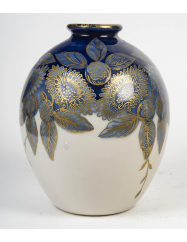 布尔花瓶，利摩日瓷器，查尔斯-塔罗，装饰艺术时期，1930 年。