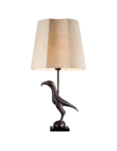 Pair of patinated bronze table lamps...