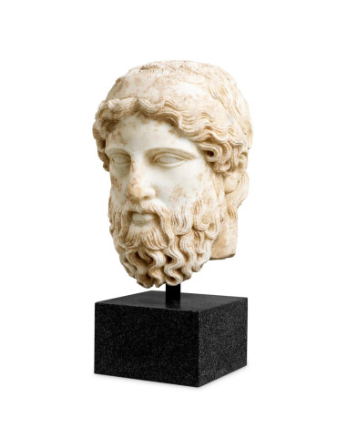 Marble bust of Hermes, patinated...