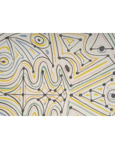 让-科克托的石版画，为挂毯做准备，1960-70 年。
