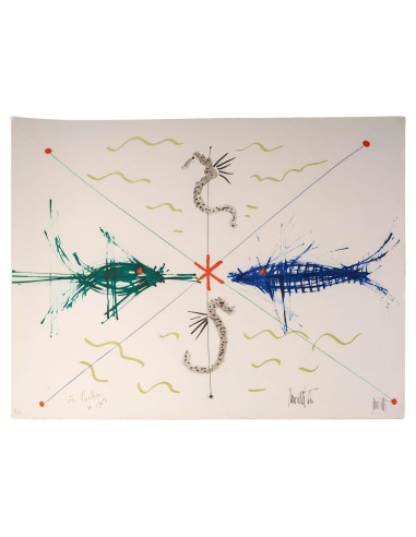 让-科克托的石版画，poissons...