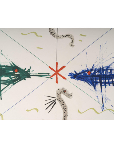 让-科克托的石版画，poissons...