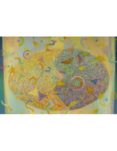 Santos Jocelyne 创作的布面油画，1990 年。