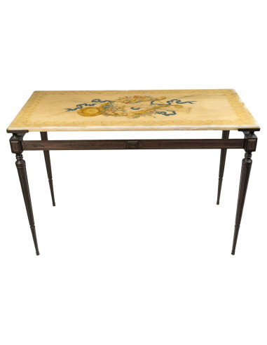 Console, side table, in patinated...