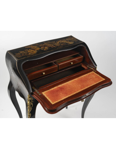 Lacquer and gilt bronze sloping desk,...