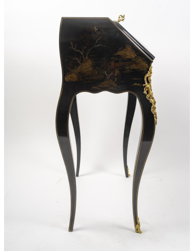 Lacquer and gilt bronze sloping desk,...