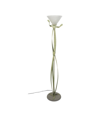 Lampadaire en métal, laqué vert,...