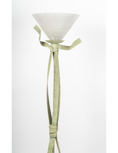 Lampadaire en métal, laqué vert,...