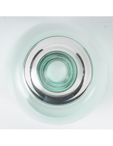 Crystal vase, shades of green, 20th...