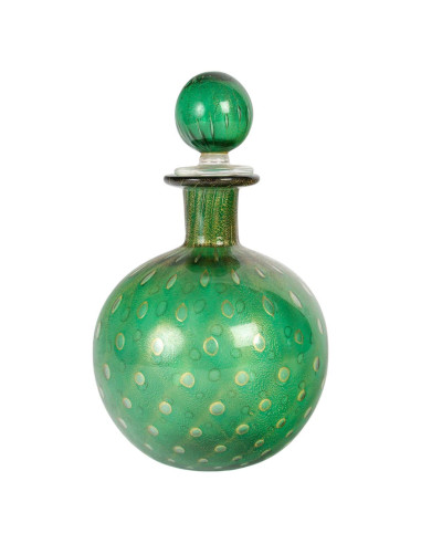 金色五彩穆拉诺玻璃醒酒器和瓶子，20 世纪。