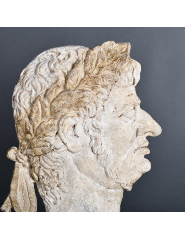 Pair of profiles of Roman Emperors in...