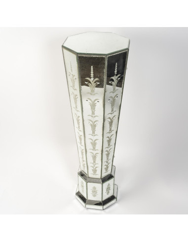 一对雕刻镜柱，20 世纪威尼斯作品。
