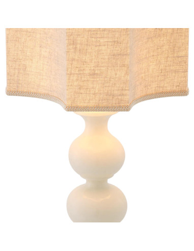 Pair of table lamps in cracked white...