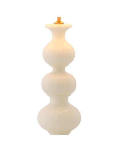 Pair of table lamps in cracked white...