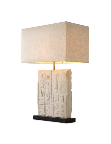 Paire de lampes de table en pierre de...
