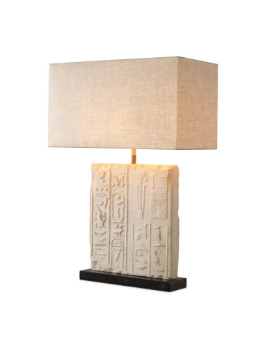 Paire de lampes de table en pierre de...