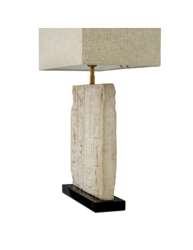 Paire de lampes de table en pierre de...