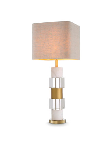 Pair of table lamps in patinated...