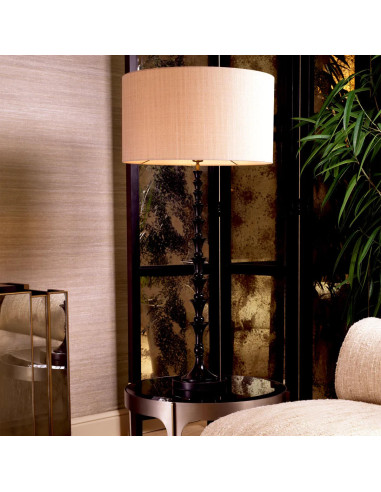 Pair of piano black lacquered table...