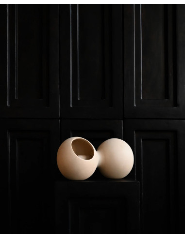 Sand-colored ceramic table or wall...