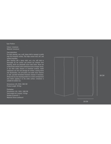 Column, limestone shaft, contemporary...