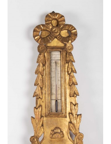 Barómetro Epoque Louis XVI En Bois Doré, 18ème Siècle