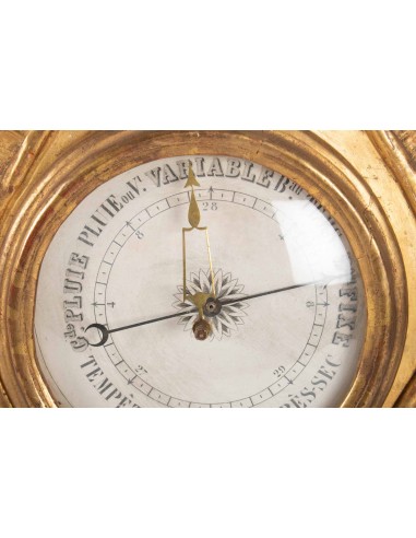 Barómetro Epoque Louis XVI En Bois Doré, 18ème Siècle