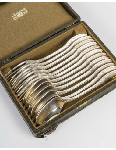 Box, dinner services, silver-plated...