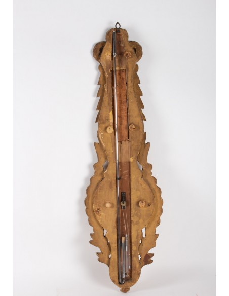 Barómetro Epoque Louis XVI En Bois Doré, 18ème Siècle