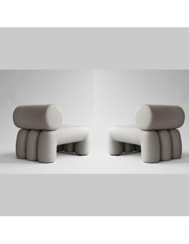Pair of contemporary armchairs -...