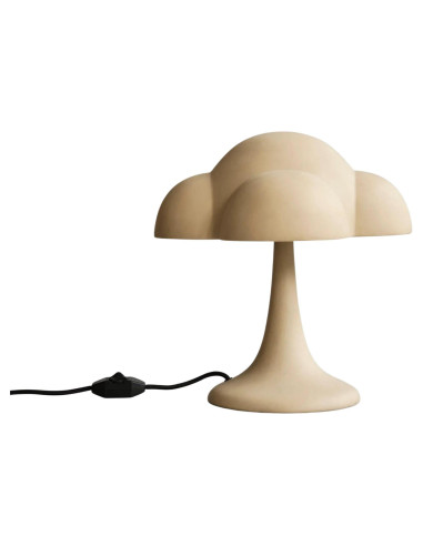Sand-colored table lamp, ceramic,...