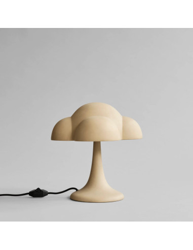 Sand-coloured table lamp, ceramic,...