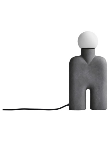 Dark grey table lamp, ceramic,...