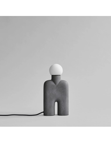 Dark grey table lamp, ceramic,...