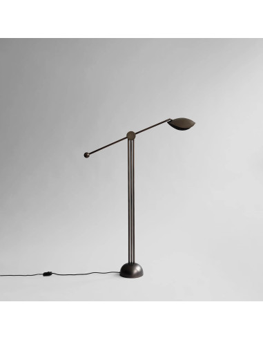 Bronze patina floor lamp,...