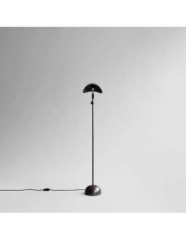 Bronze patina floor lamp,...