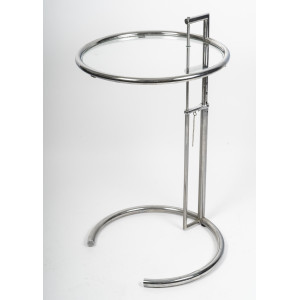 Chromed metal pedestal...