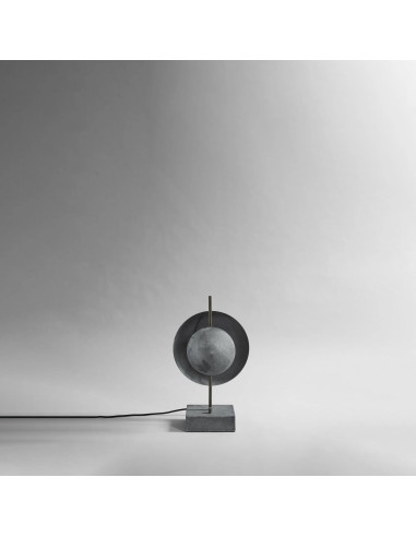 Oxidised metal table lamp,...