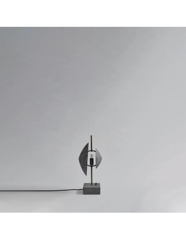 Oxidised metal table lamp,...