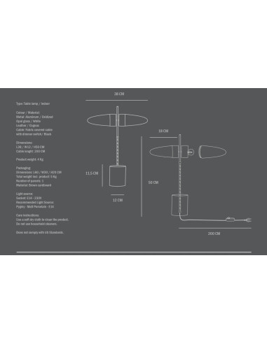 Table lamp in oxidized metal and opal...