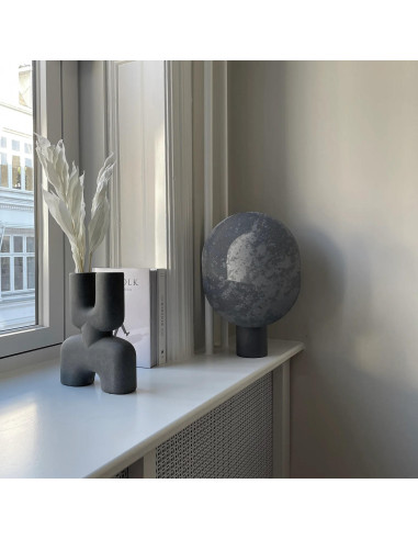 Aluminium table lamp, oxidized,...