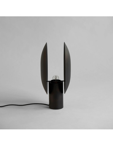 Black aluminum table lamp, oxidized,...