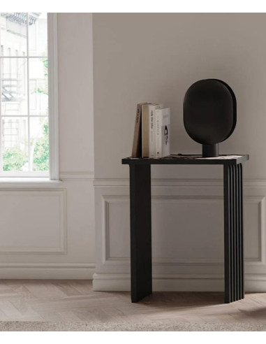 Black table lamp in oxidised...
