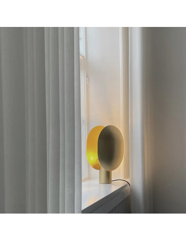 Gold-colored table lamp in aluminum,...