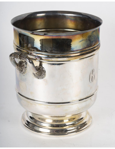 Christofle 镀银金属冰桶，约 1900 年。