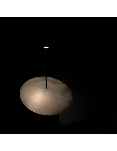 Iron and brass floor lamp,...
